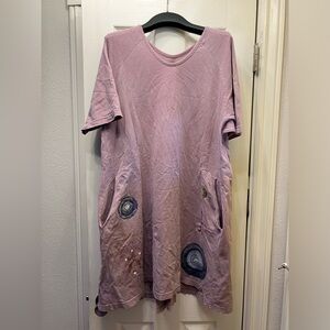 Vintage 1998 Blue Fish Clothing Tshirt Dress